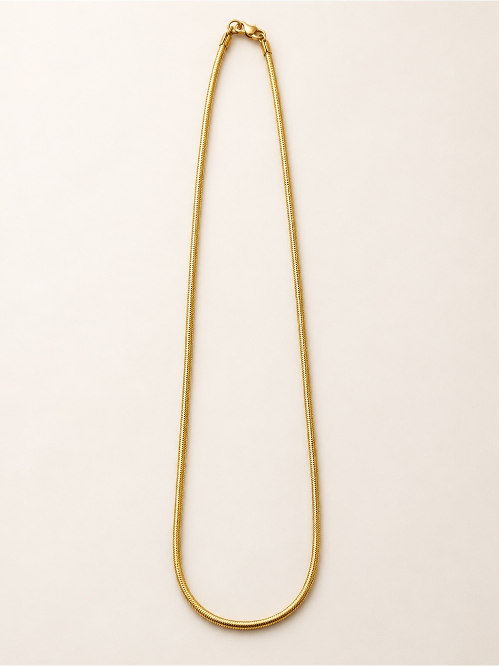 Avon Gold Snake Chain Necklace - Shiny Gold Finish